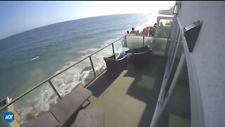 Terrifying Moment Packed Balcony Collapses in Malibu