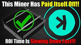 The IceRiver KS0 Has Hit ROI !!! But Mining 50% Less Now