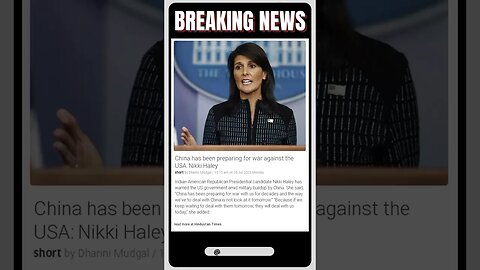 News Bulletin | Nikki Haley Warns US: Act Now or Risk War With China