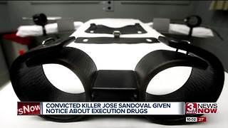 Convicted killer Jose Sandoval given notice about execution drugs
