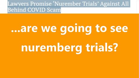 ...are we going to see nuremberg trials?