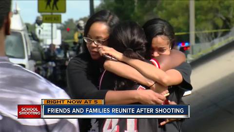 Friends and families reunite after Parkland school shooting