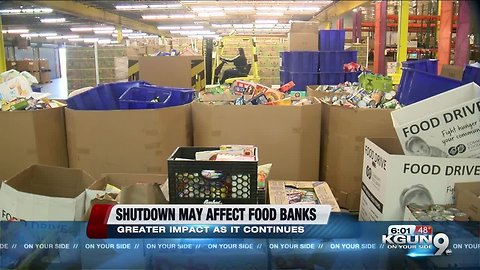 Longterm government shutdown could have major impact on food banks