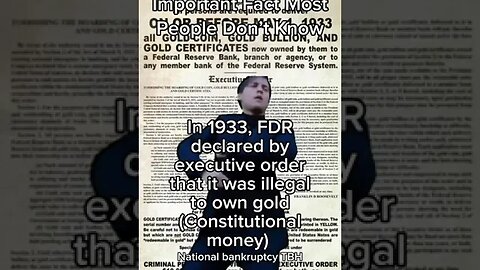 Important Fact That Feels Illegal to Know FDR gold confiscation #shorts #unconstitutional #history