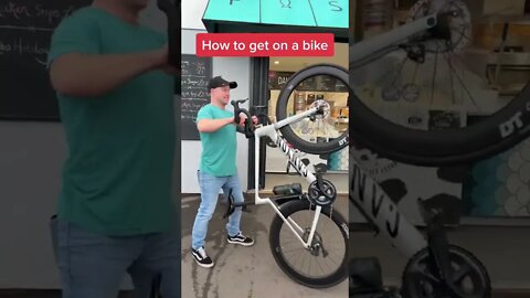 How to get on a BIKE 👀