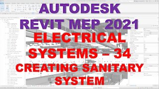 Autodesk Revit MEP 2021 - PLUMBING SYSTEMS - CREATING SANITARY SYSTEM
