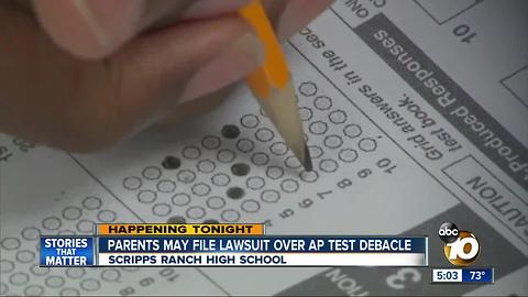 Parents may file lawsuit over AP test debacle