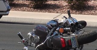 Police investigate serious motorcycle crash in west Las Vegas