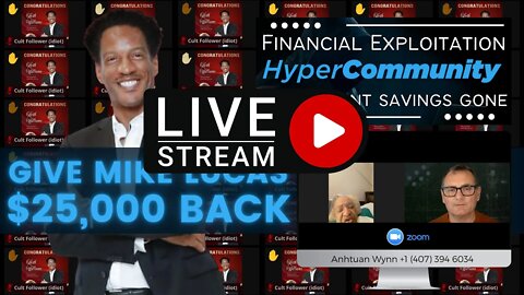 DANNY : DE HEK Live Streaming - Financial Exportation from HyperCommunity $25k Pension Savings Gone