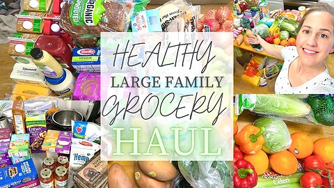 MEGA GROCERY HAUL VLOG | LARGE FAMILY OF 7 | GROCERY SHOPPING FOR ONCE A MONTH (food budget)