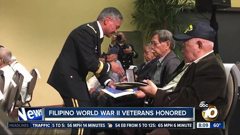 Filipino World War II veterans honored