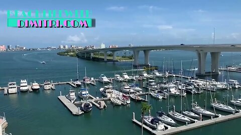 The "Sound" Concert Venue Panorama Situated on the Bluffs Clearwater Harbor Marina. Series 3