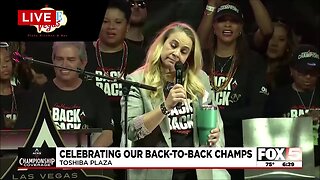 DRUNK Becky Hammon Gives WILD Speech At Las Vegas Aces WNBA Championship Parade!