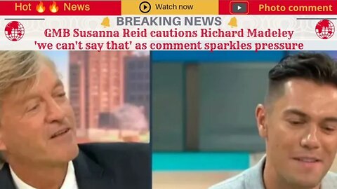 GMB Susanna Reid cautions Richard Madeley 'we can't say that' as comment sparkles pressure