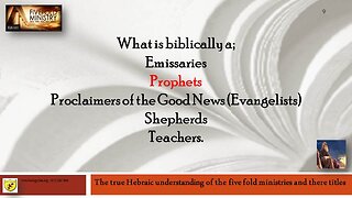 FIVEFOLD MINISTRY AND RABBI PART 3