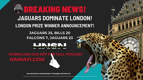 Our Reaction To Jaguars Dominating London! + London Prize Draft Winner!
