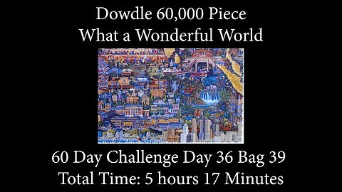 60,000 Piece Challenge What a Wonderful World Jigsaw Puzzle Time Lapse - Day 36 Bag 39!