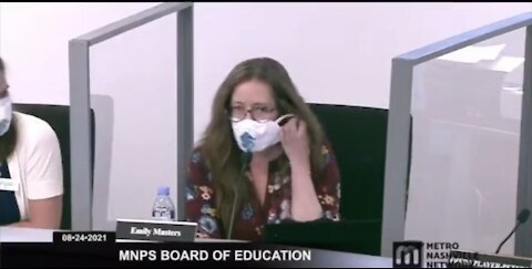 Nashville Board Of Ed Member Can’t Make It Through Speech With A Mask