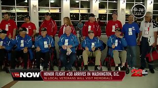 Honor Flight #38 arrives in Washington D.C.