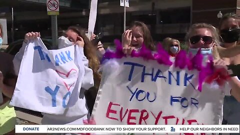 Drive-by parade held for Johns Hopkins Hospital employees