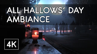 Ambiance: All Saints' Day (All Hallows' Day) - Mirogoj Cemetery, Zagreb, Croatia - 4K UHD