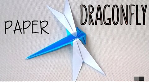 How to make a easy origami paper dragonfly | Origami