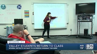Valley students return to in-person learning Monday