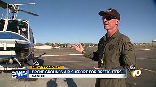 Drone grounds air support for firefighters