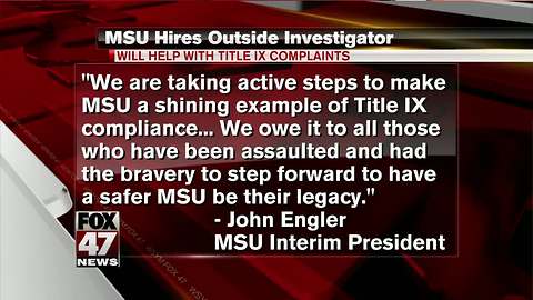 Michigan State hires investigative firm