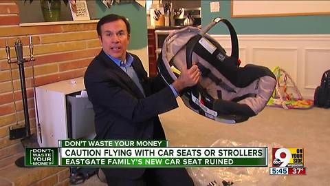 Airlines won't pay for damage to child's car seat