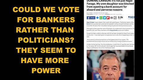 Just Like Nigel Farage Banks Are Deplatforming More People