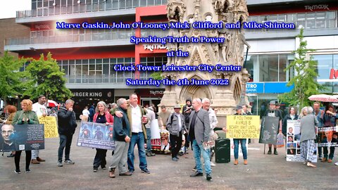John O'looney and guests speaking at Leicester 4th June 2022