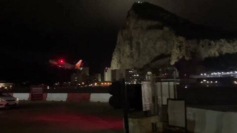 Gibraltar Airport Night Take Off 7 Oct 2022