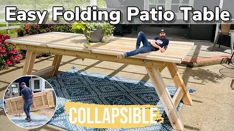 Easy Wooden Patio Table || DIY Outside Dining Table