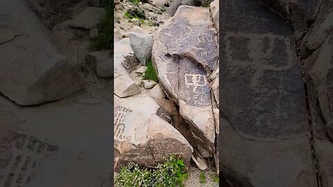 Amazing petroglyphs. Nevada backcountry roads.