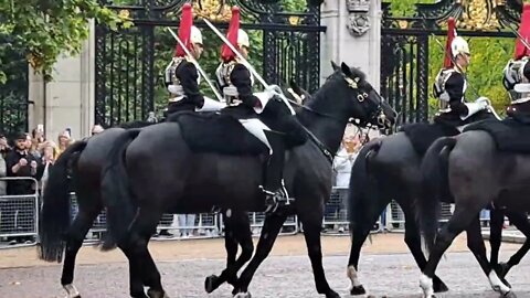 The King's Guards the blues and royals on the mall 24 September 2022 #buckinghampalace