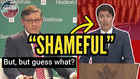 US Speaker Says Trudeau "Shameful". Canada "Riding US Coat Tails" | Stand on Guard CLIP
