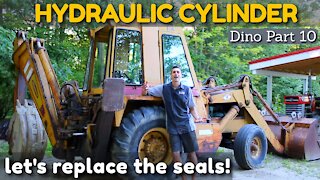 Resealing a Backhoe Hydraulic Stabilizer Cylinder [Dynahoe 160 Part 10]