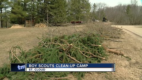 Boy Scouts spend days cleaning up Camp Long Lake