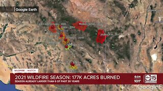 2021 Arizona wildfire season already burning more than 6 of the last 20 years