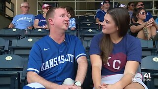 Blind Kansas Citian throws out first pitch at Royals game