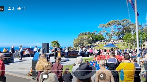 Anzac day service and march in Jervis Bay
