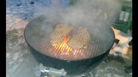 Sirloin Steaks On The Weber Kettle