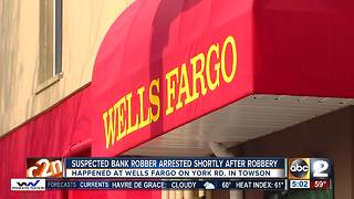 Wells Fargo Bank in Towson robbed