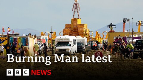 Burning Man: Festival revellers remain stranded after torrential rains - BBC News