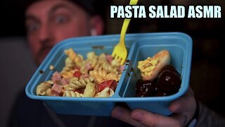 Pasta Salad w/ Meatballs & Deviled Egg | Low Talking ASMR