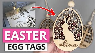 RATTAN EASTER TAGS WITH THE LASER CUTTER | DIY Craft Tutorials