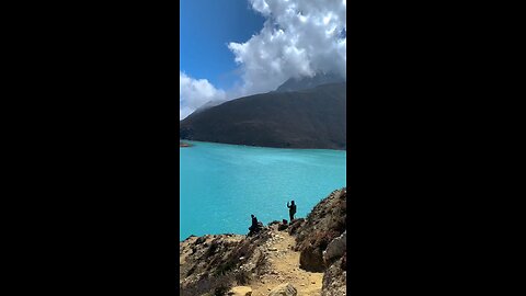 Blue lake Himalaya range
