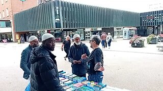 He returns to talk with the Coventry Dawah Stall