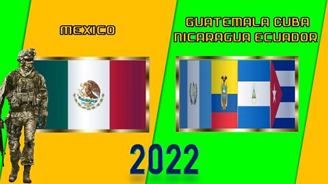 México VS Guatemala Cuba Nicaragua Ecuador Comparación de Poder Militar 2022 🇲🇽vs🇬🇹